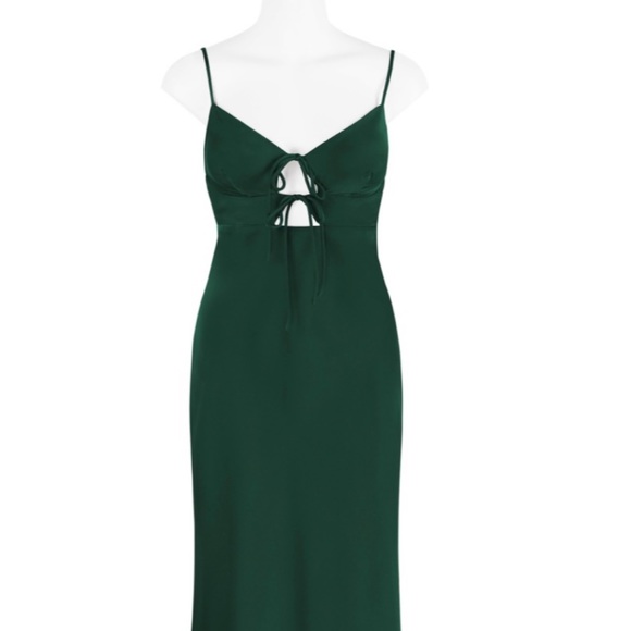 Forest green midi dress - Picture 2 of 9